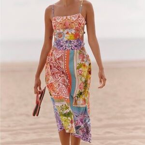 Celandine x Emily Carter Sleeveless Beaded Midi Dress